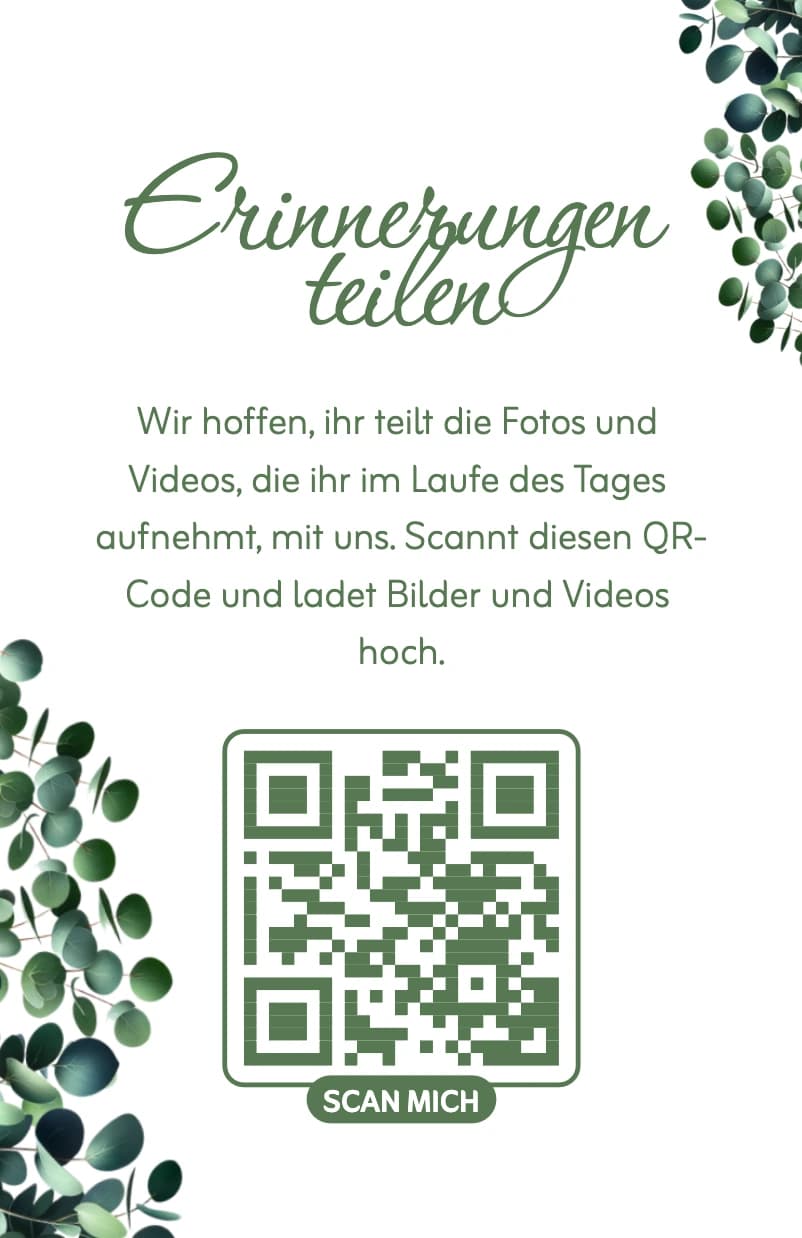 Eucalyptus print-ready card
