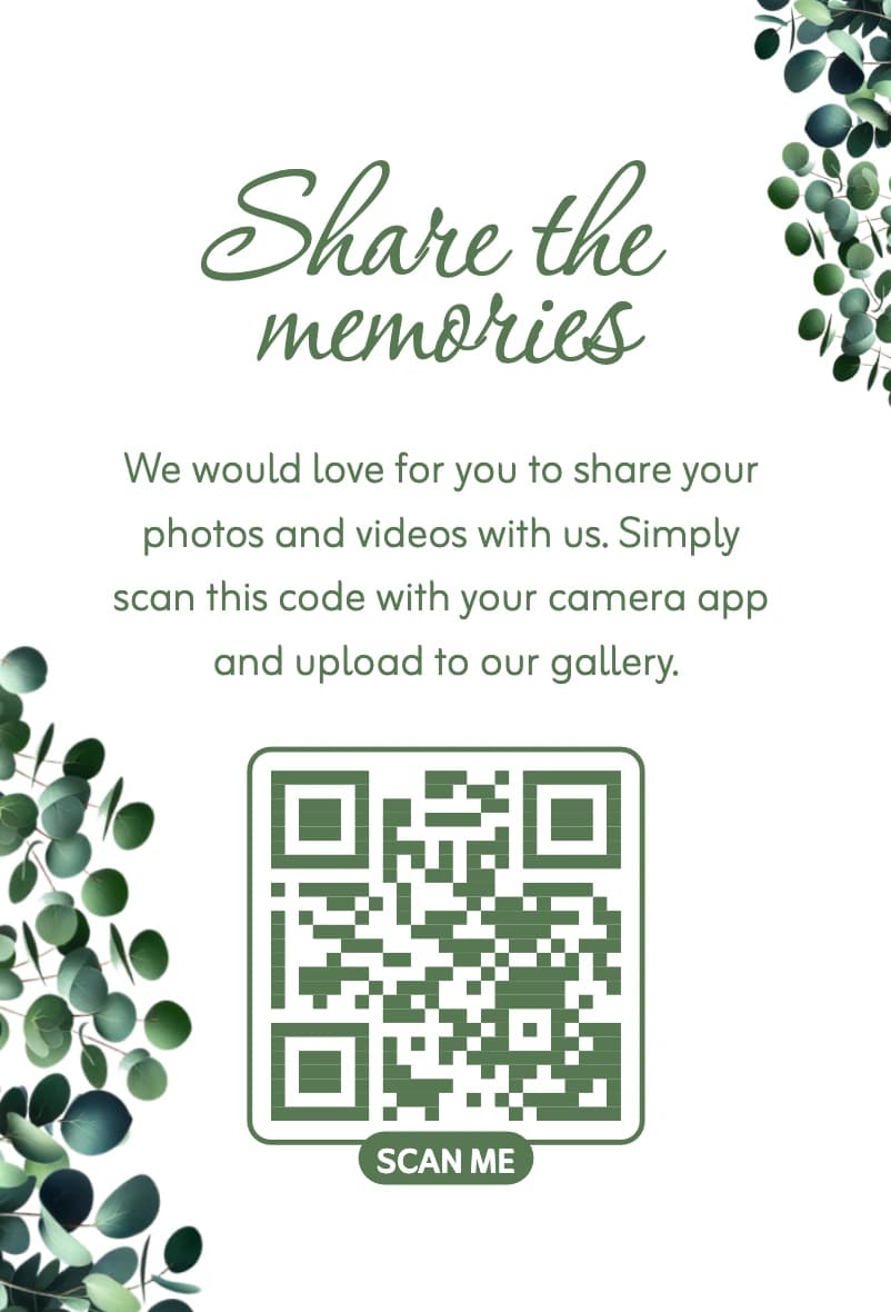 Eucalyptus print-ready card
