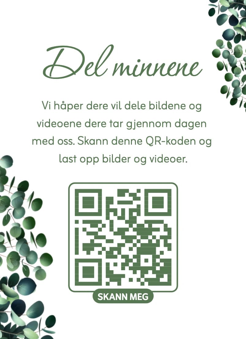 Eucalyptus print-ready card