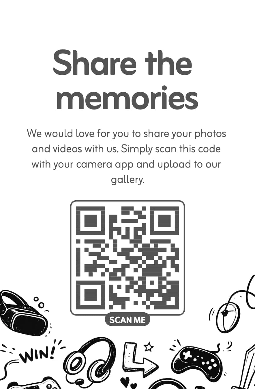 Gamer card print-ready card