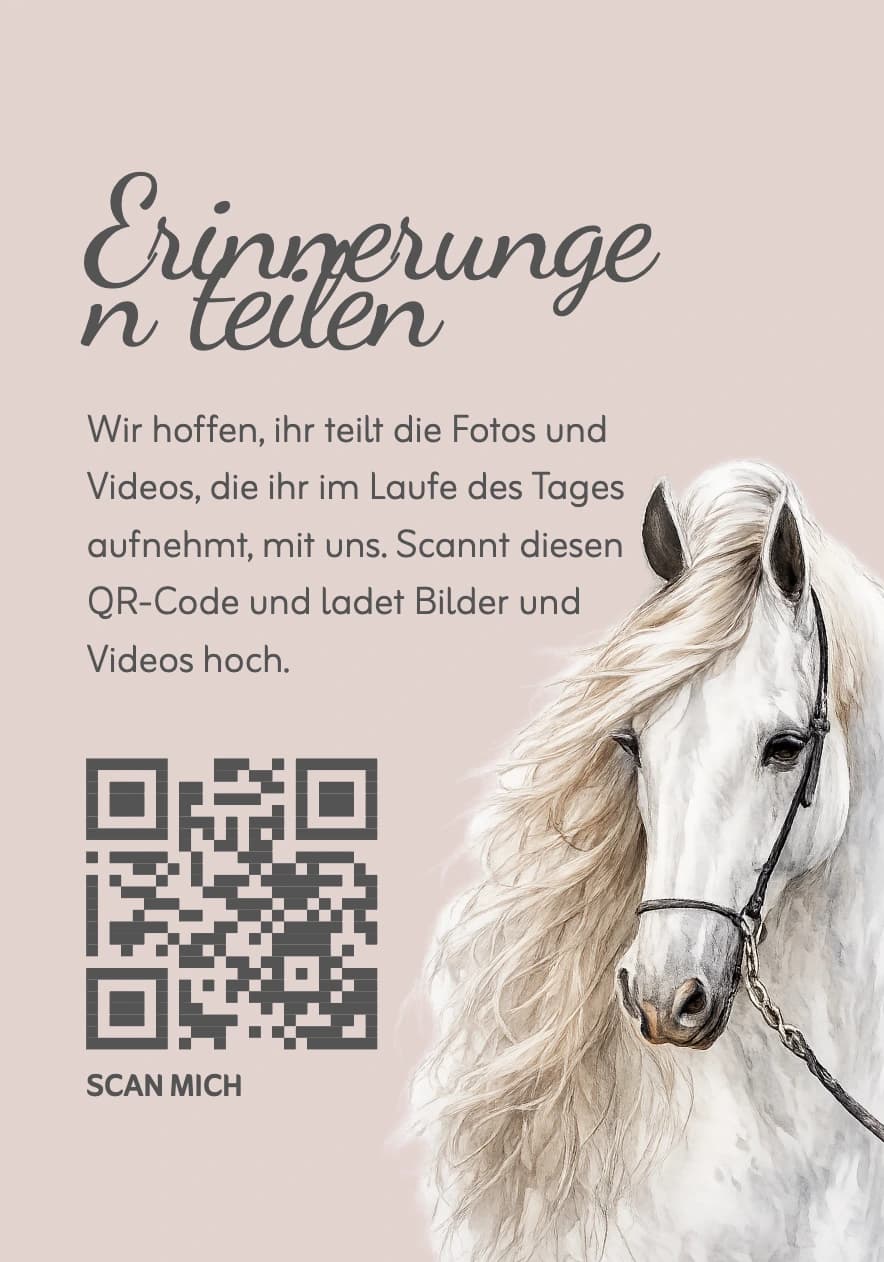 Horse print-ready card