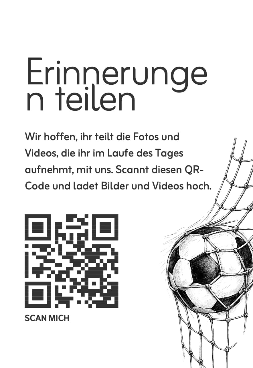 Soccer print-ready card