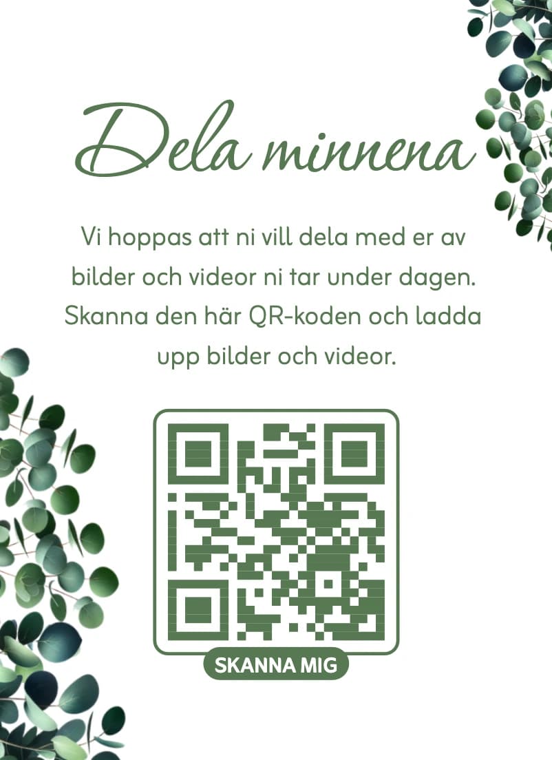 Eucalyptus print-ready card