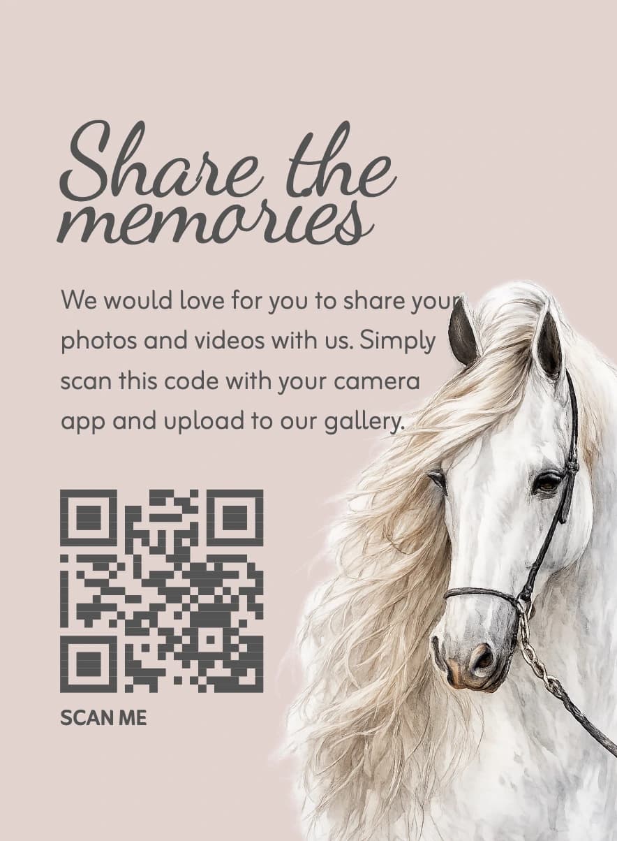 Horse print-ready card