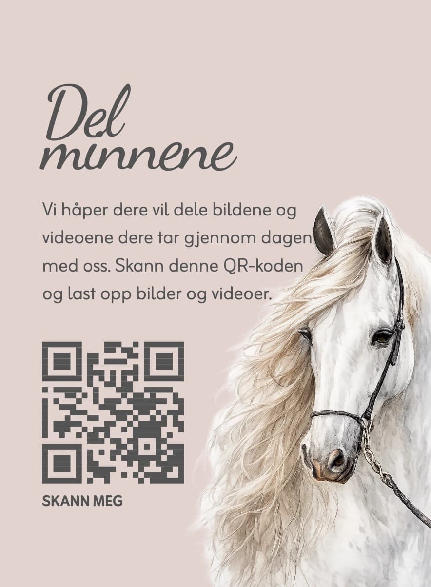 Horse print-ready card