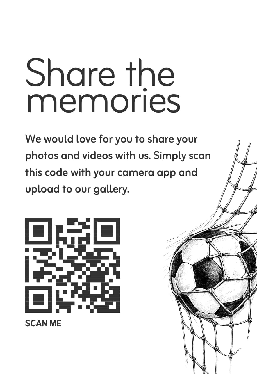 Soccer print-ready card